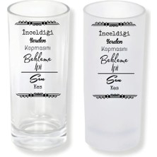 Ghostbastır Design Ayrılık Sözlü Buzlu / Buzsuz Seçenekli Rakı Bardağı – 1 Adet Şık Sunum Bardağı 063