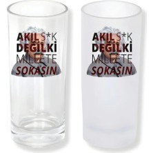 Ghostbastır Design Komik Sözlü Buzlu / Buzsuz Seçenekli Rakı Bardağı – 1 Adet Şık Sunum Bardağı 092