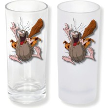Ghostbastır Design Kaptan Mağara Adamı Buzlu / Buzsuz Seçenekli Rakı Bardağı – 1 Adet Şık Sunum Bardağı 022