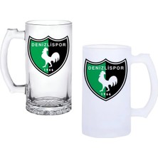 Ghostbastır Design Denizlispor Kulplu Bira Bardağı Buzlu Veya Şeffaf Seçenekli 052