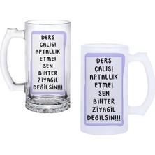 Ghostbastır Design Sen Bihter Değilsin Kulplu Bira Bardağı Buzlu Veya Şeffaf Seçenekli 0198