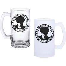 Ghostbastır Design Peaky Blinders Kulplu Bira Bardağı Buzlu Veya Şeffaf Seçenekli 0178