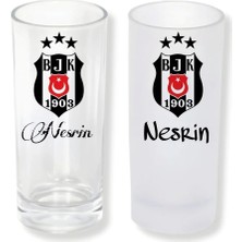 Ghostbastır Design Kişiye Özel Beşiktaş Buzlu / Buzsuz Seçenekli Rakı Bardağı – 1 Adet Şık Sunum Bardağı 030