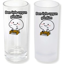 Ghostbastır Design Ben Öle Uygun Gördüm Buzlu / Buzsuz Seçenekli Rakı Bardağı – 1 Adet Şık Sunum Bardağı 055