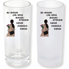 Ghostbastır Design Psikoloji Nanay Buzlu / Buzsuz Seçenekli Rakı Bardağı – 1 Adet Şık Sunum Bardağı 0163