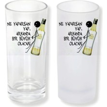 Ghostbastır Design Bir Büyük Olacak Buzlu / Buzsuz Seçenekli Rakı Bardağı – 1 Adet Şık Sunum Bardağı 051