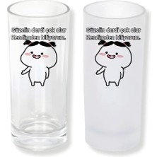 Ghostbastır Design Güzelin Derdi Buzlu / Buzsuz Seçenekli Rakı Bardağı – 1 Adet Şık Sunum Bardağı 001