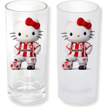 Ghostbastır Design Sivasspor Hello Kitty Buzlu / Buzsuz Seçenekli Rakı Bardağı – 1 Adet Şık Sunum Bardağı 086
