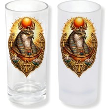 Ghostbastır Design Firavun Kartal Buzlu / Buzsuz Seçenekli Rakı Bardağı – 1 Adet Şık Sunum Bardağı 082