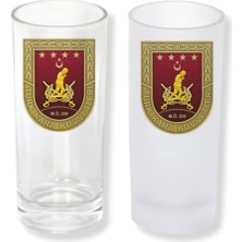 Ghostbastır Design Türk Kara Kuvvetleri Buzlu / Buzsuz Seçenekli Rakı Bardağı – 1 Adet Şık Sunum Bardağı 0112