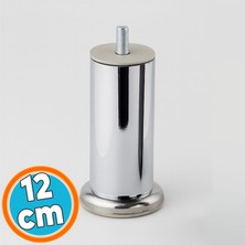 Nzb Metal Mobilya Ayağı Modern Dayanıklı Koltuk Kanepe Tv Ünitesi M8 Civata Krom Gümüş 12 cm Kalın 51 mm