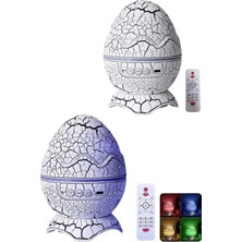 Uravas Store Bluetooth Hoparlör Dinozor Yumurtası Gece Masa Lambası Projektör