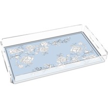 Rosivella Rose Glow Blue 40X20 Pleksi Tepsi
