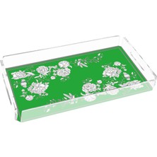 Rosivella Rose Glow Green 40X20 Pleksi Tepsi
