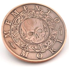 Solfera Memento Mori  Carpediem Felsefe Ölümü Hatırla Stoa Şans Coin Metal Para CP091