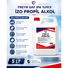 Freyr İPA %99,9 İzopropil Alkol 5 LT – Saf İzopropanol yüzey temizleyici – profesyonel temizlik solventi