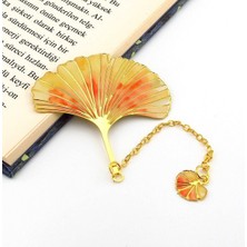 Solfera Sonbahar Mabed Ağaç Yaprak Bookmark Metal Ayraç Kitap Ayracı Zincirli AY112