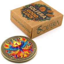 Solfera Zümrüdü Anka Kuşu Yeniden Doğuş Phoenix Manifest Metal Para Coin CP073