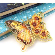 Solfera Van Gogh - Ayçiçekleri Sunflowers Sanat Kelebek Ataç Tipi Metal Kitap Ayracı AY117