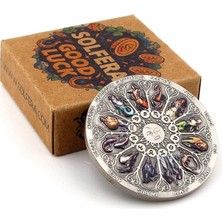 Solfera Zodiac 12 Burç Astroloji Burçlar Koruyucu Simgeler Metal Koleksiyon Parası Coin CP096