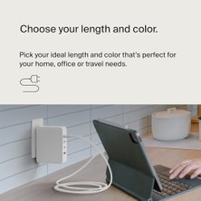 Crazy Shops Boostcharge Usb-C - Usb-C Şarj Kablosu, Hızlı Şarj Kablosu, 240 W Power Delivery, Usb-If Sertifikalı, 15, MacBook Pro, Chromebook, Galaxy, iPad ile Uyumlu, 1 M – Beyaz