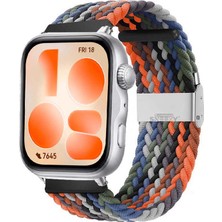 Sneezy Huawei Watch Fit 5 Ile Uyumlu Metal Klipsli Solo Fiberlink Yumuşak Kumaş Örgü Kordon