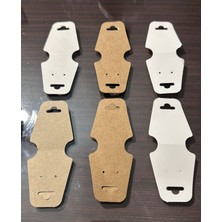 Orbak Kağıtçılık 150 Adet Takı Kartı 12×5 cm – Kraft, Beyaz, Beyaz/Gri 3 Renk Küpe Kolye Bileklik Sunum & Sergi Kartı