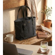 Mandosi Mumlu Kanvas Omuz Çantası - Mıknatıslı, Günlük Kullanım, Ekstra Cepli, Tote Bag - 7256