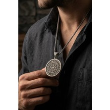 Begondio Viking El İşçiliği Paslanmaz Çelik Zincir Erkek Kolye