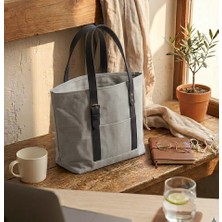 Mandosi Mumlu Kanvas Omuz Çantası - Mıknatıslı, Günlük Kullanım, Ekstra Cepli, Tote Bag - 7256