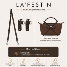 LA'FESTIN Ayarlanabilir Çanta Askısı Çanta Aksesuar  Xs-S  Ile Uyumlu Çanta Askısı ( Mocha Silver Uyumlu )