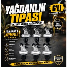 Gio Ticaret GİO Ticaret -  6'lı Sızdırmaz Yağdanlık Tıpası - Akıtmaz Şişe Kapağı Ucu - Zeytinyağı ve Sirkelik Tıpası