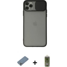 Marsilyan™- iPhone 11 Pro Max Kılıf Vadi Çizgi - Siyah Joko Magic 5d Hayalet Cam + Shine Kamera Lens Koruma Cam - Gs