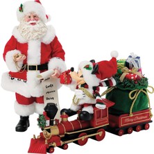 Crazy Shops Department 56 Possible Dreams Baba ve Mouse Train All Aboard Heykelcik Seti, 25 Cm, Çok Renkli