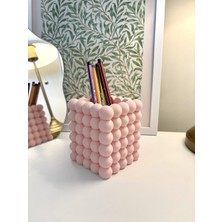 Craftopya Dekoratif Bubble Küp Makyaj Organizeri Fırçalık Masaüstü Kalemlik Baloncuk Tasarım