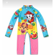 Paw Patrol Kız Erkek Çocuk Mayo Yüzme Havuz Yüzücü Uzun Kollu Şortlu Uv Koruma Hızlı Kuruma