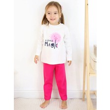 Luggi Baby Bisiklet Yaka Baskılı Kız Bebek Pijama Takımı