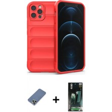 Marsilyan™- iPhone 12 Pro Kılıf Atlas Koleksiyonu - Şeffaf 360 Full Body Arka Koruyucu + Metal Kamera Lens Koruma Cam - Akyl