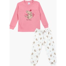 Luggi Baby Bisiklet Yaka Uzun Kollu Kız Bebek Pijama Takımı