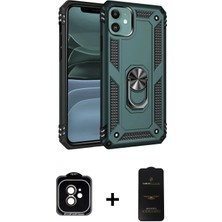 Marsilyan™- iPhone 11 Kılıf Ahenk Klasik Koleksiyonu - Siyah 6d Antistatik Mat Seramik Hayalet Nano Ekran Koruyucu + Pvd Metal Kamera Lens - Tu