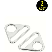 Usin 2 Adet 4 cm Çanta Sapı Branda Çadır Kemer Yük Bağlama Gerdirme Delikli Metal Tokası