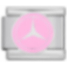 Poseidons Jewellery Marka Araç Pembe Logo Italyan Charm