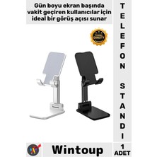 Wintoup #telefonstandı Masaüstü Tablet Tutucu Ayarlanabilir Kaymaz Taban Dayanıklı Telefon Standı Beyaz