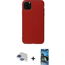 Marsilyan™- iPhone 11 Pro Max Kılıf Kozmos Yansıma Özel Seri - Siyah 34D Izgaralı Cam + Pers Alüminyum Kamera Lens - Lt