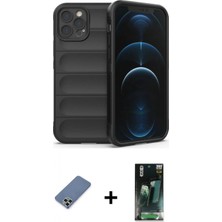 Marsilyan™- iPhone 12 Pro Kılıf Atlas Koleksiyonu - Şeffaf 360 Full Body Arka Koruyucu + Metal Kamera Lens Koruma Cam - Akyl