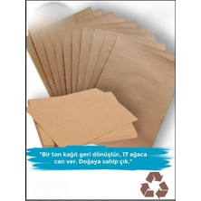 Orbak Kağıt Kraft Kahverengi Kraft Saman Kağıdı Paketleme Hobi Etiket Kağıdı 90 Gram 5 Adet 70 x 100 Ebatında