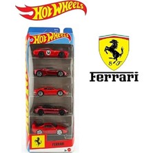 Hot Wheels Hw 5 Li Ferrari Araba Seti Ferrai Sf 90 Ferrari F40 Ferrari Dino 206 Ferrari Model Araba
