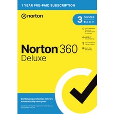 Norton 360 Deluxe 2026 - 3 Cihaz 1 Yıl Abonelik Hesabı+Key (Win/mac/ios/android)