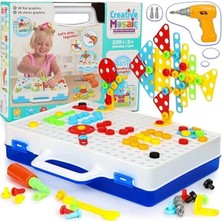Birlik Oyuncak 3D Yaratıcı Matkaplı Tamir Seti Eğitici Puzzle Çok Renkli Eğlenceli Tasarım