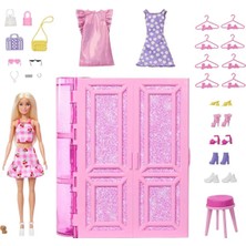 Barbie Nin 25 Parça Rüya Gardrobu ve Bebek HXD58